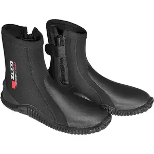 Skyone Dive Boots Men Women, 5MM Tall Wetsuit Neoprene Booties, Scuba Shoes with Anti-Slip Rubber Sole and Zipper, Surf Booties Warm for Sailing Snorkeling