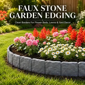 Decorative Garden Fence Panels, No Dig Animal Barrier Border for Flower Beds, Yard, Patio and Landscape Edging