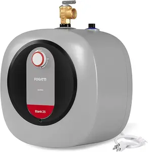 2.5 Gallon 1440W Electric Mini Tank Water Heater, Wall/Floor Mount, Gray Instant Hot Shower Set