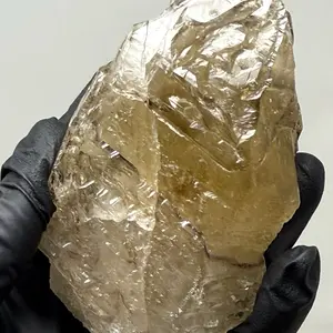 Rare Natural Alligator Citrine Specimen - Elestial Citrine & Smoky Quartz