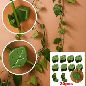 30pcs Leaf-Shaped Plant Climbing Clips, Vine Wall Fixing Clamps, Durable Garden Support Hooks, Easy Install Flower Pot Accessories