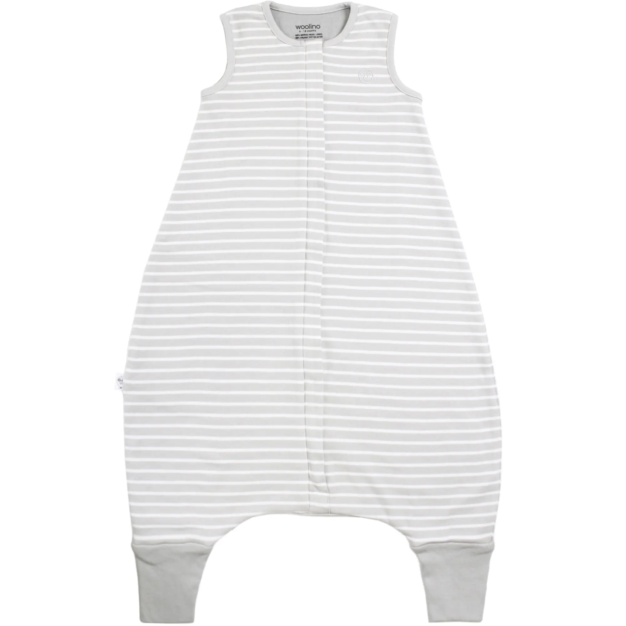 4 Season® Baby Sleep Bag with Feet, Merino Wool & Organic Cotton, Birch Gray