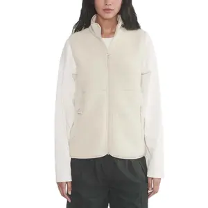 Songling  Sherpa Fleece Vest for Women Trendy Warm Sleeveless Vests Jacket Lightweight Zip Coats with Pockets Fall Outerwear Womenswear Fabric  Soft Outdoor