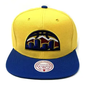 Mitchell & Ness Yellow/Blue NBA Denver Nuggets Core Basic Snapback