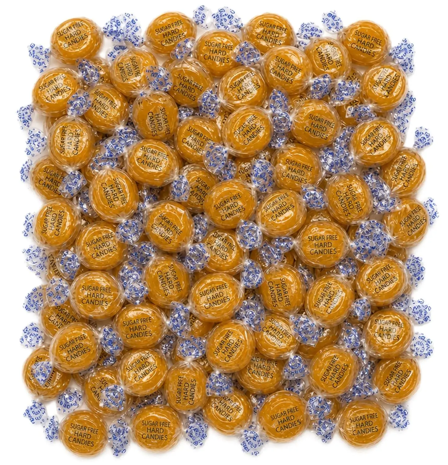 Sugar Free Butterscotch Hard Candy - 1 lb Bulk Bag, Individually Wrapped Discs, Vegetarian Food, Better for You Candy, Party Snacks, All Ages Treat, No Sugar Boiled Sweets, Guilt Free Indulgence, Convenient