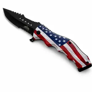 American Flag Folding Utility Knife – Outdoor Tool, Compact Pocket Knife for Camping & Everyday Use