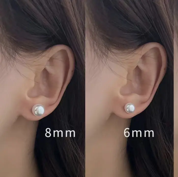 s925 Silver needle pearl ear studs are high-end, stylish and trendy earrings for women. They are fashionable, niche, simple and versatile accessories