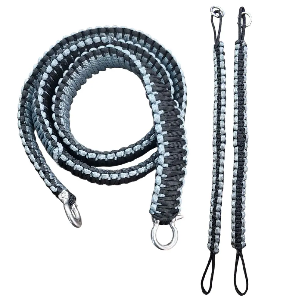 13 Quarts Black and Gray Paracord TOP and Bottom Strap combo