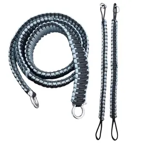 Black and Gray Paracord TOP and Bottom Strap combo for 13 quarts cooler
