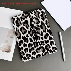 Leopard print, foldable, non-slip TPU case with adjustable stand and pen slot, suitable for iPad mini, iPad Air, iPad Pro/iPad 10th and 11th generation iPad cases