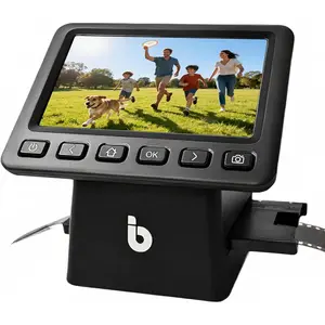 ClearScan P5 Film Scanner with SD Card, Upgraded Version, 24MP High-Resolution 35mm/135/126/110/Super 8 Film & Slide Converter with 5" LCD, Quick Digital JPEG Conversion