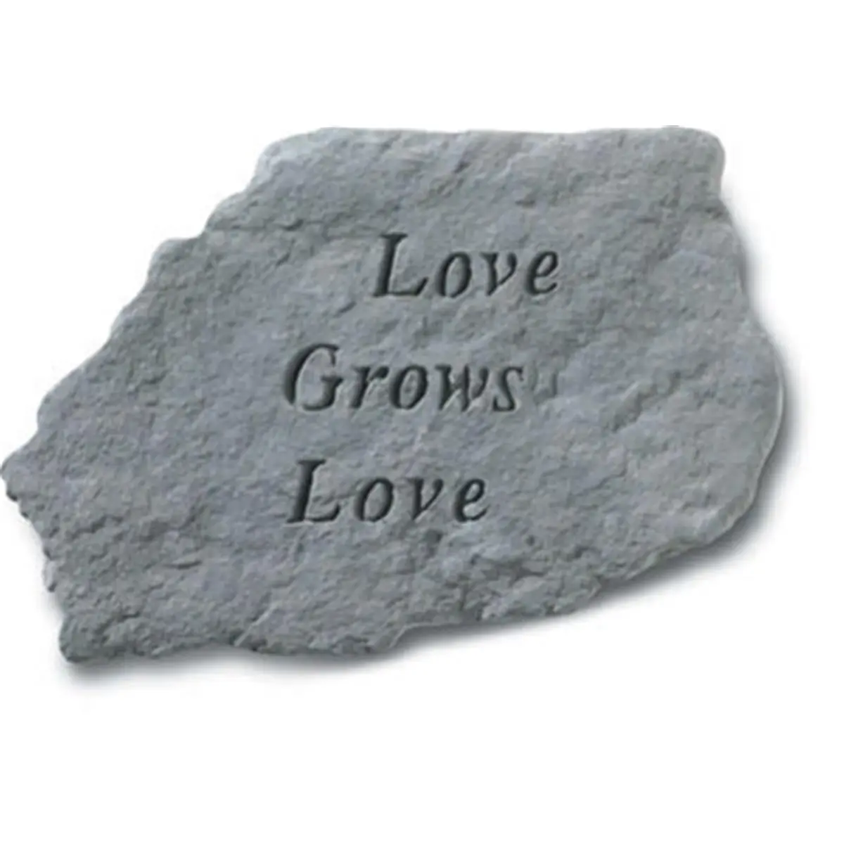 Kay Berry Inc. Weatherproof Cast Stone Decorative Garden Accent - Love Grows Design, 11x7.5 in, Decorative Garden Stone for Outdoor Spaces