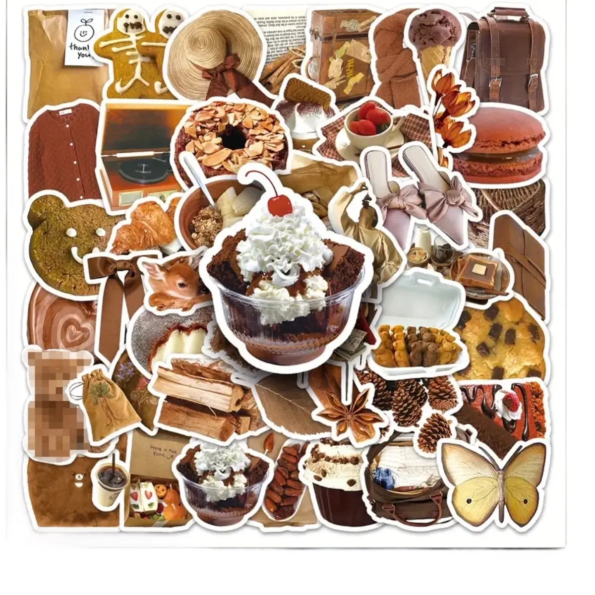 One Random  Cute Brown Sticker