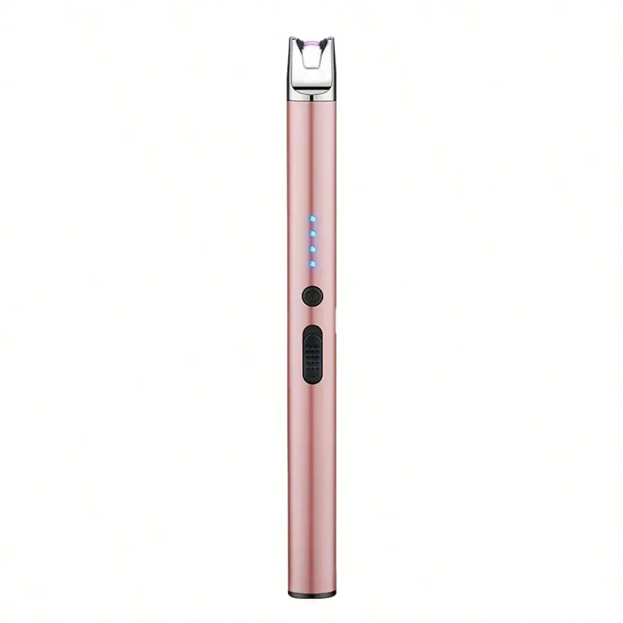 Rechargeable Flameless Plasma Windproof USB Lighter - Upgraded LED Battery Display, Safety Switch, Pocket Size for Candle, Cooking, BBQs and Fireworks