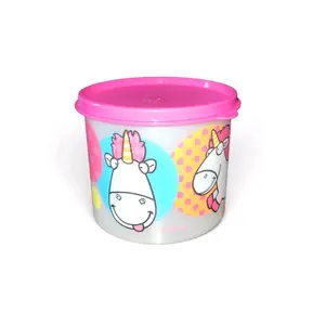 Decorative Unicorn Snack Tin - Home Organizer Canister for Food Storage