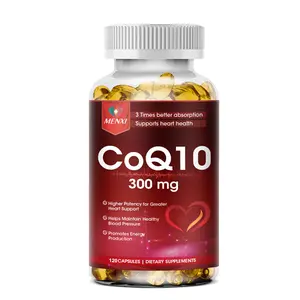 High-Content Coenzyme Q10 Softgels 300mg for Staying Up Late to Protect Heart and Myocardium 120 Pills