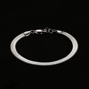 The Herringbone Bracelet 6mm - Silver RG357
