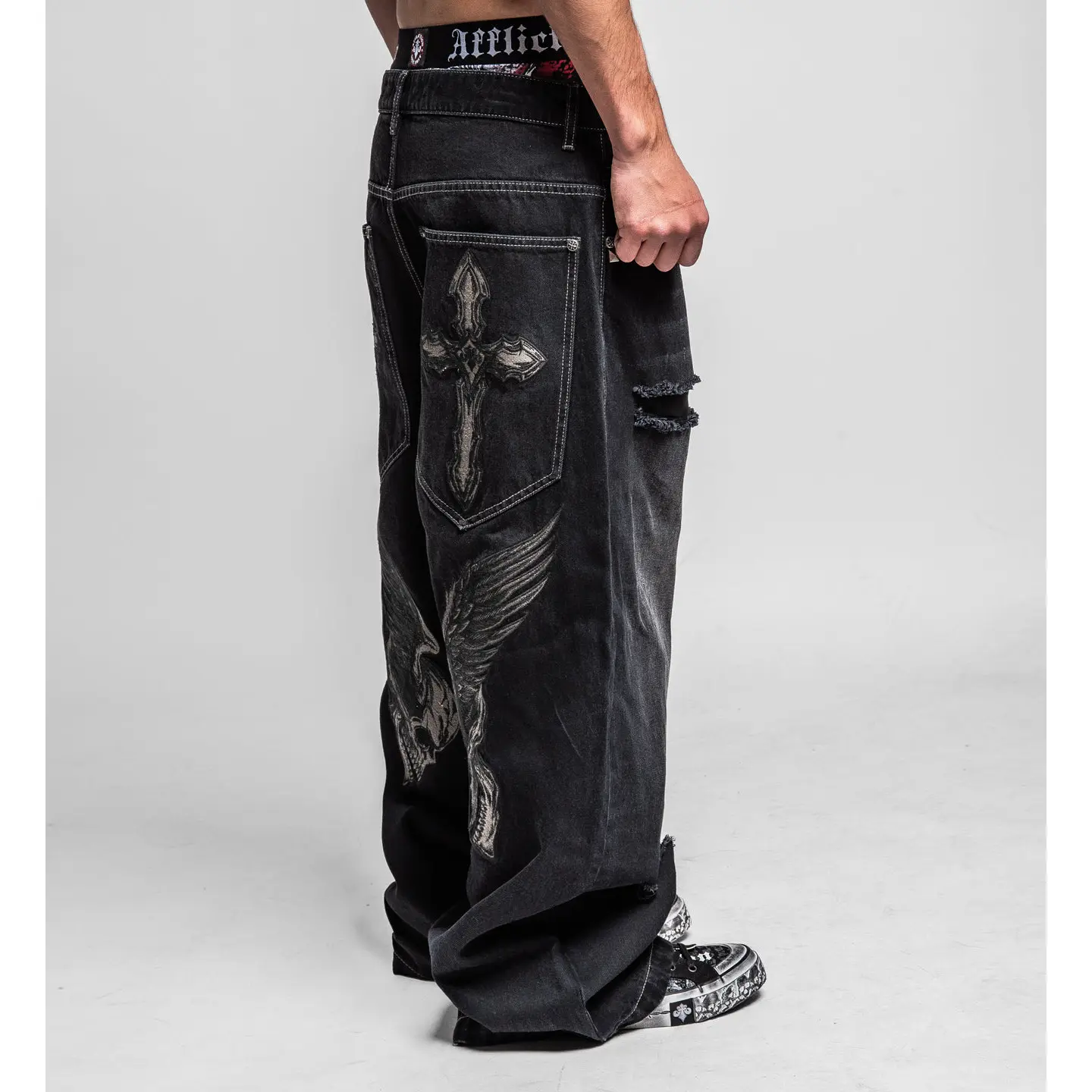 Affliction Men's Denim Jean Cursed Black Lodi