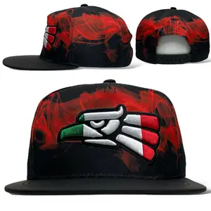 Hecho en Mexico Eagle Snapback Cap, 3D Embroidery, Flat Brim Mexican Hat