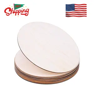 Wood Circles for Crafts, 12 Pack 12 Inch Unfinished Wooden Cutout Rounds for Crafts