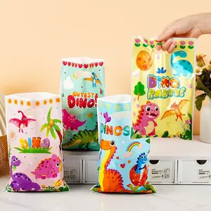 Cartoon Dinosaur Shape Cookie Bags, Durable Plastic Gift Wrapping, Ideal for Cookies, Candies, Party Gifts, 30/50/100 Pieces