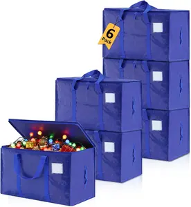 Heavy-duty extra-large moving bags essential for moving blue storage bags with lids plastic storage bags clothing storage bags with handles and zippers (blue 6-pack)