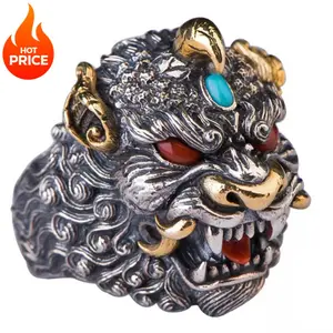 Retro European-Chinese Style American Retro Ring - Niche High-End Fashion Costume Jewelry, Suitable for Daily Wear, Ideal Gift for Boyfriends or Husbands, American Retro Rings