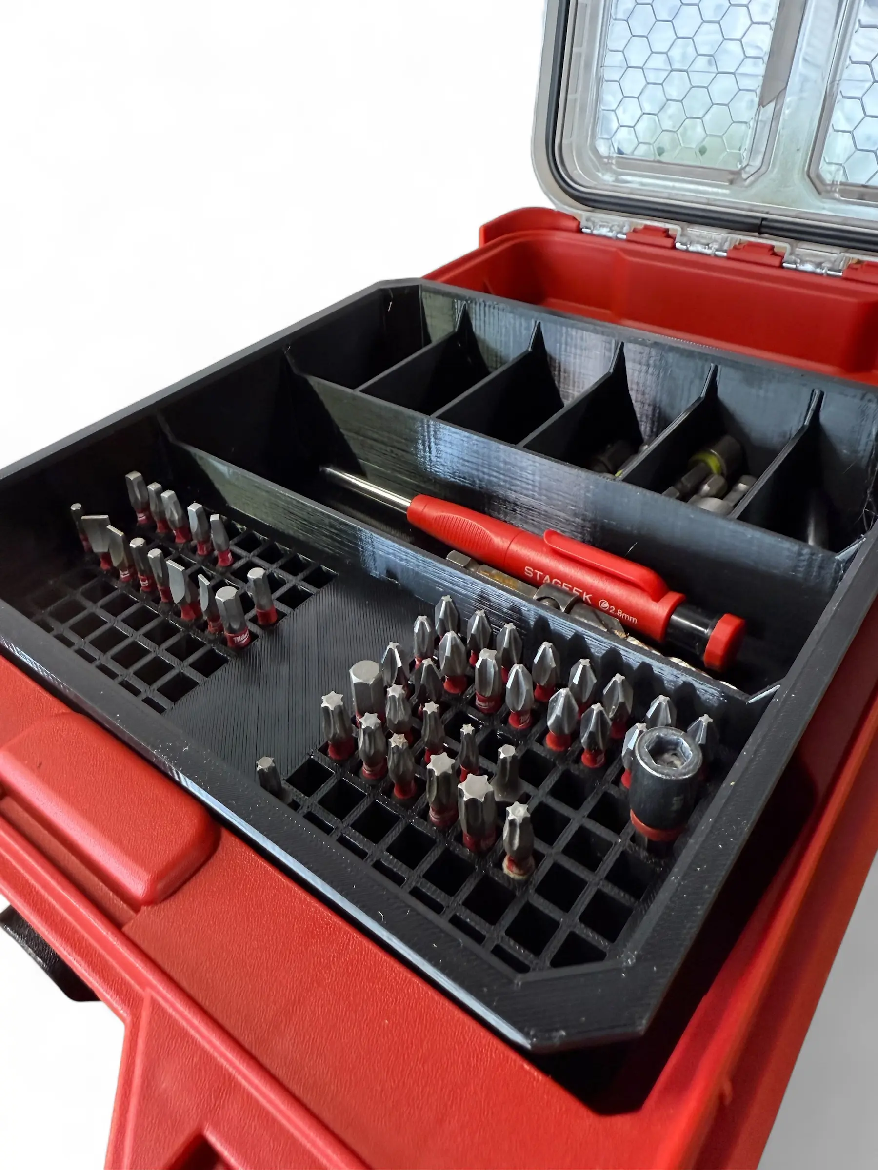 Impact Bit Organizer For Milwaukee Packout - Store Bits & Accessories Impact Bit Organizer For Milwaukee Packout - Store Bits & Accessories
