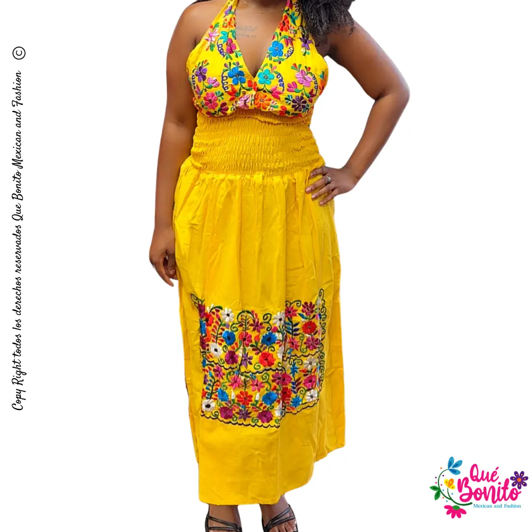 Patrona Halter Dress Bonito Mexican and Fashion
