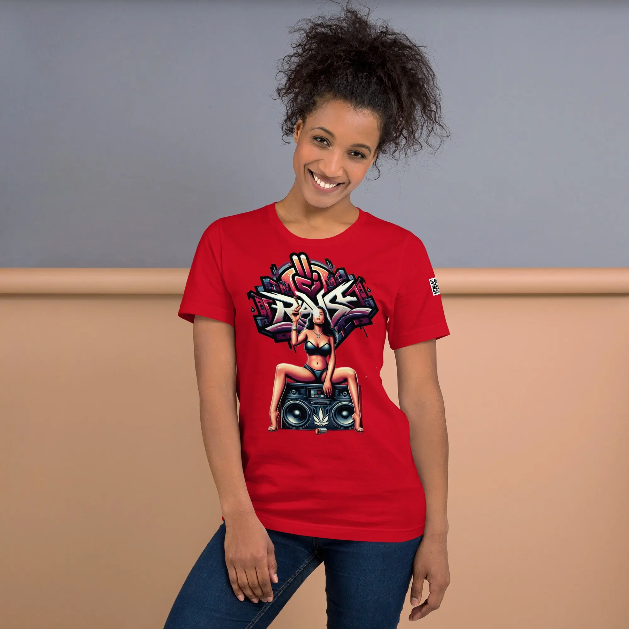 Raise Up Graffiti Speaker Graphic T-Shirt | Raise Up Apparel