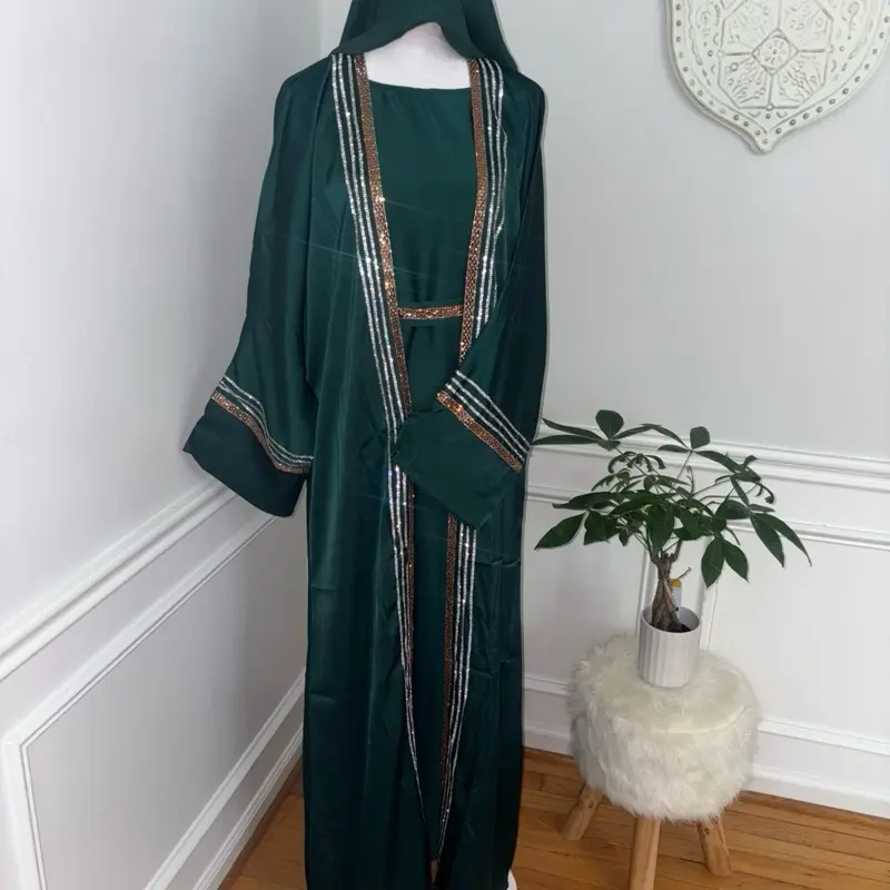 Royal Emerald Abaya with Matching Hijab