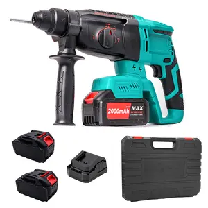 SDS Plus Cordless Rotary Hammer Drill  4000BPM Jack Demolition Hammer Drill for Concrete with Safety Clutch 3 Functions & Toolbox Hammer Drill 20v Brushless for Concrete/Masonry/Wood/Metal