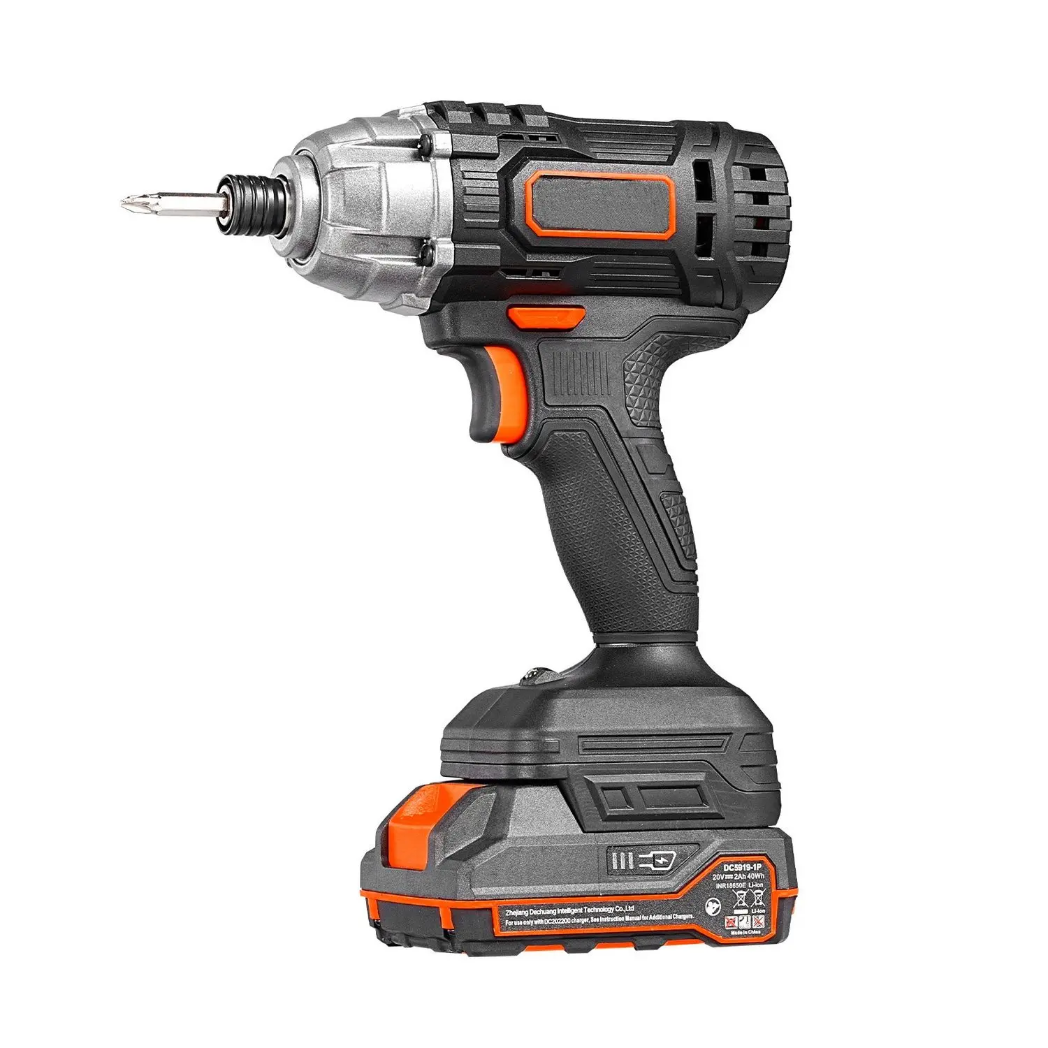 VEVOR Cordless High Torque Impact Driver Kit, 1/4 in, 20V Powerful Motor, 2800 RPM Max Speed, Electric Cordless Drill Tool with Battery, Charger, 10 Bits, LED Work Light, for Furniture Assembly, Home Repairs