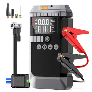 Soulor Portable 3000A Car Jump Starter with Air Compressor 160PSI Tire Inflator, 12V Battery Booster Large Capacity Power Bank with LED Emergency Light and Smart Jumper Cables for Cars SUVs Trucks