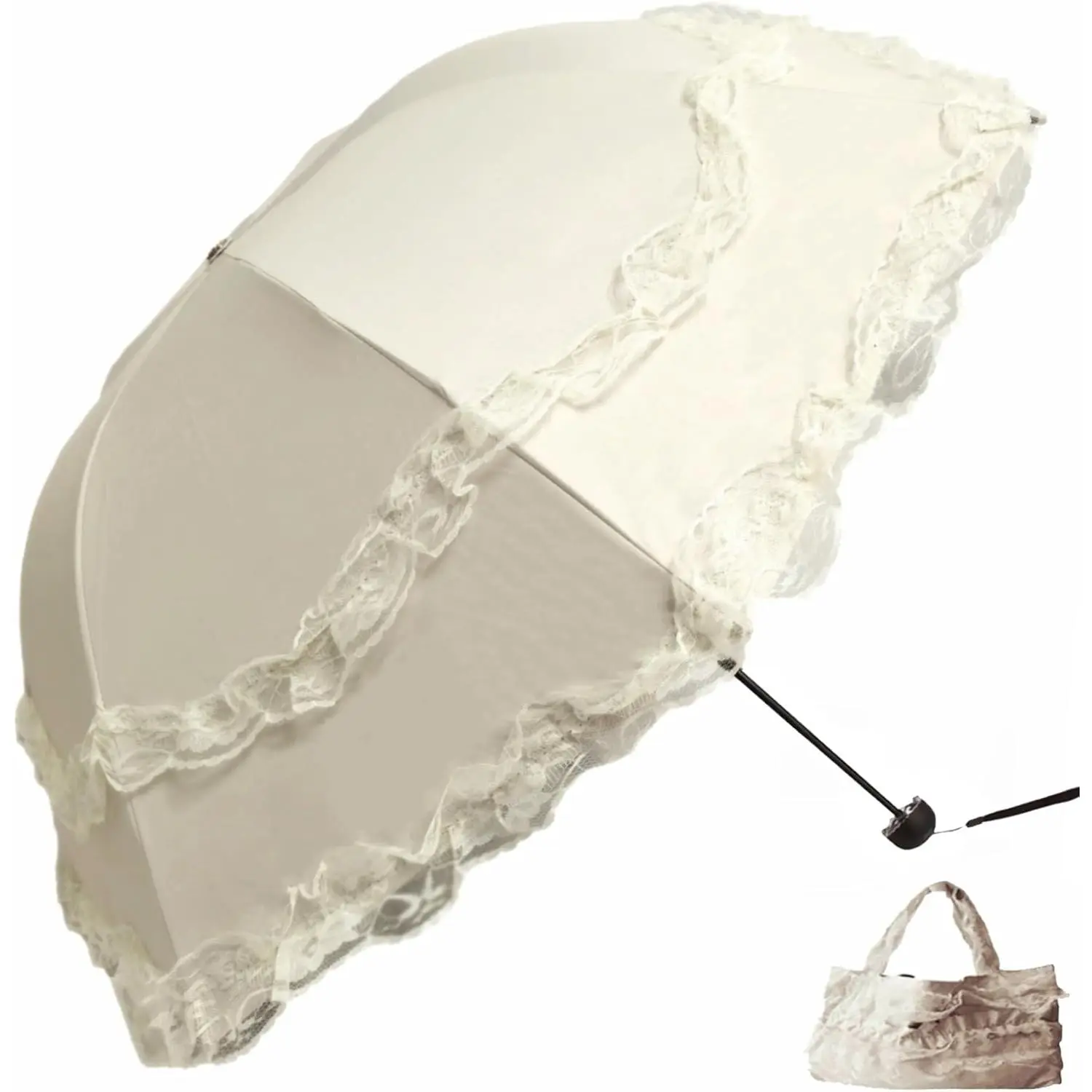 Lace Parasol Gothic Lolita Umbrella UV Sun Protection   Photoshoot Props Party Decoration