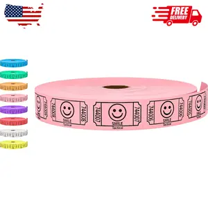 2000 Raffle Tickets, Smile, Pink (1 of 8 Colors)