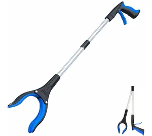 32-Inch Lightweight Detachable Aluminum Grabber Reacher Tool, Anti-Slip Litter Picker for Home, Yd, Garage Use, 1 Pack (Bathroom Home Supplies Gadget)