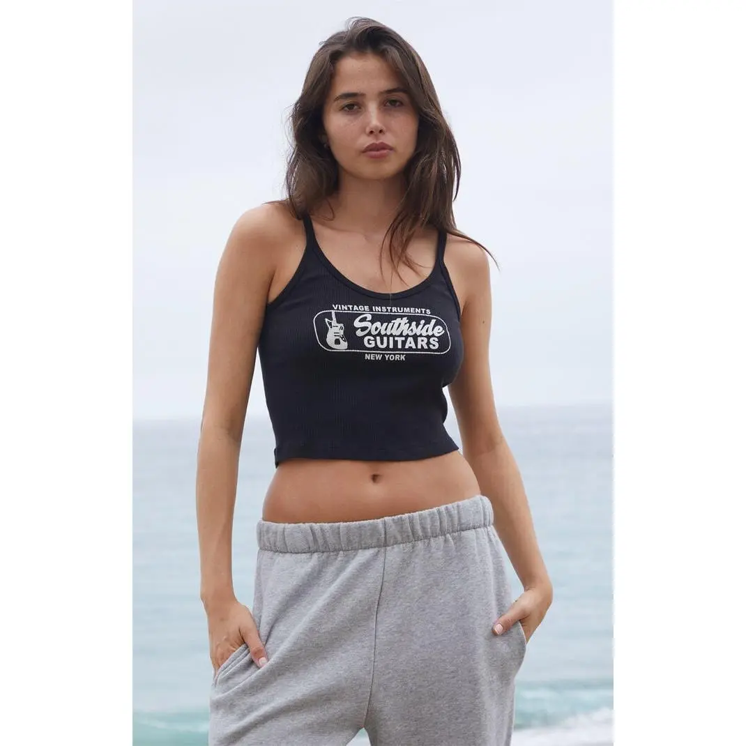 John Galt Women's Beyonca Southside Guitars Cropped Tank Top - Multicolor