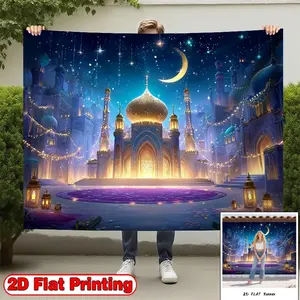 2D flat-banners-1pc Arabian Nights Theme design-Perfect for home decor, parties, studios, home and garden, outdoor celebrations