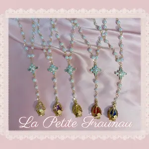 Madoka Magica Inspired Handmade Custom Kawaii Magical Girl Alternative Rosary Style Cosplay Jfashion Gothic Lolita Vkei Necklace
