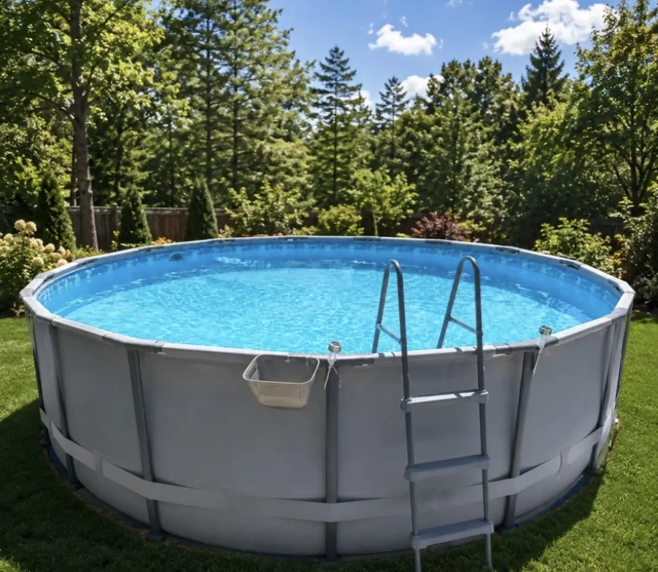 Funscicle 15ft x 42in Round Above Ground Swimming Pool Set Steel Frame Filter Pump Ladder