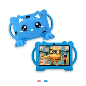 7 Inch Android Tablet, Parental Control Tablet, Soft Silicone Anti-drop Tablet, Educational Tablet, Gift for Kids