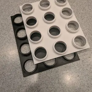 Juice Lid holder for Good 2 Grow Juice lids 3D Printed Holds 12 lids with Command Strips for Easy Storage and Organization