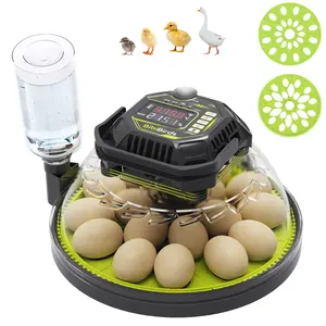 Incubator For Hatching Eggs, 18 Egg Incubator With Automatic Egg Turning, Temperature And Humidity Control, Auto Water Refill, Adjustable Hatch Day,Egg Candler, 2egg Tray