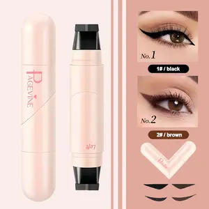 Gel Eyeliner Pencil Set, 2026 New Foldable Eyeliner Shape Pen for Perfect Wings, Waterproof Eyeliners Tool,Smudge Proof Eyeliners Pen for Beginners double-ended Eyeliner Shape Pen Flawless Makeup Cosmetic Brow Gift Smooth eyebrow pencil