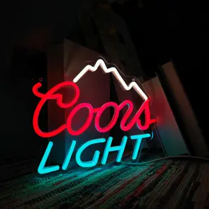 Coors Light Neon Sign, USB Powered LED Neon Light, Wall Decorative Neon Sign for Home Bar Pub Restaurant, Party Gift
