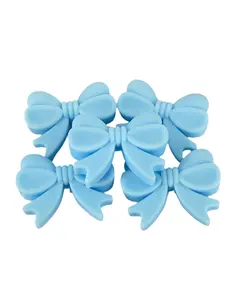 F9- (1)PC 1.1" Sky Blue BOW Focal Bead for DIY Keychains, Wristlets, Cup Charms, Car Charms ETC