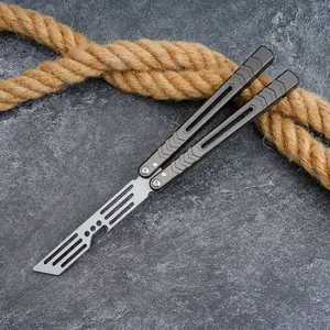 Butterfly Trainer Silver Bladeless Tool for Practicing Flipping Ideal for Beginners from China