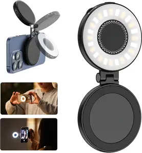 Cellphone Magnetic LED Light Accessory - Handheld Phone Mount Lighting Tool with Adjustable Brightness, Stable, Portable for Horizontal-Vertical Shooting, Suitable for Photography, Live Streaming, Accessories