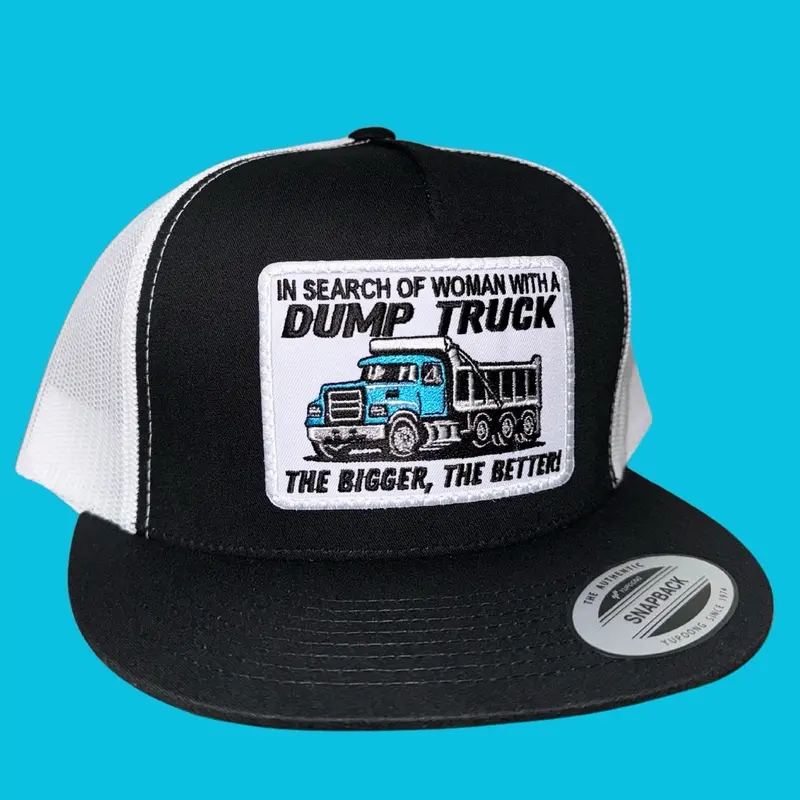 Dump Truck Flat Bill Trucker Hat - multiple hat options to choose from!